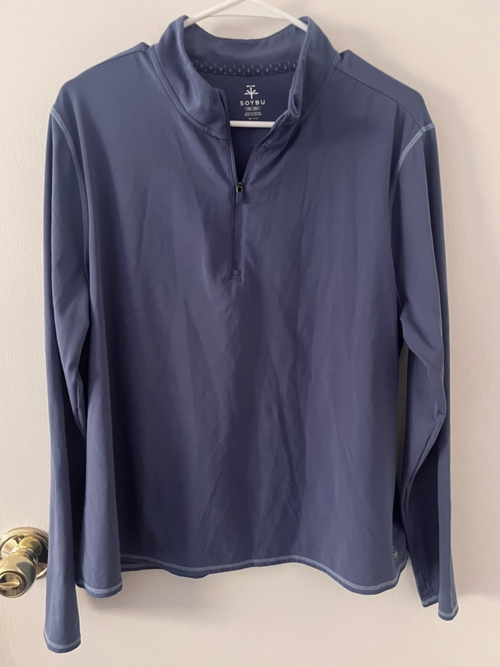 Soybu Women’s Long Sleeve Quarter Zip Workout Yoga Top Lightweight Pullover XXL